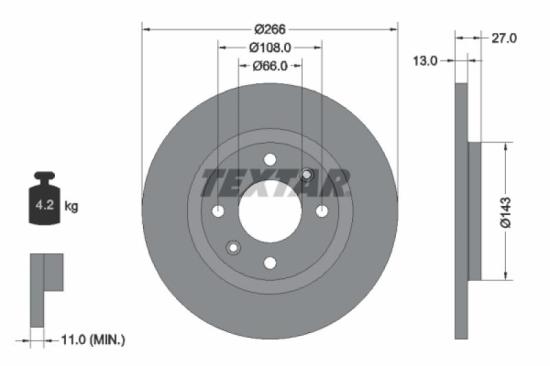 TEXTAR Bremsscheibe 92089103 + Bremsbelagsatz, Scheibenbremse 2395401 Bild TEXTAR Bremsscheibe 92089103 + Bremsbelagsatz, Scheibenbremse 2395401