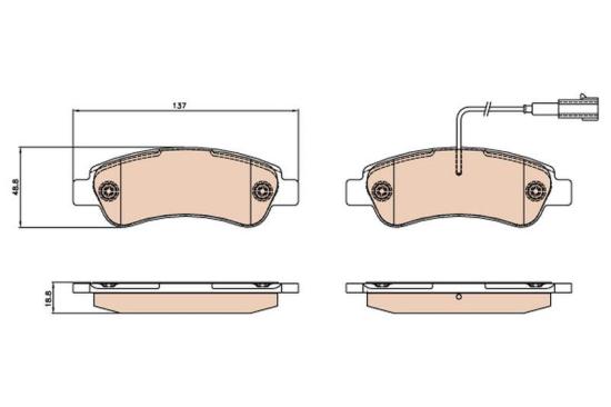 TRW Bremsscheibe DF4770 + Bremsbelagsatz, Scheibenbremse GDB2068 Bild TRW Bremsscheibe DF4770 + Bremsbelagsatz, Scheibenbremse GDB2068