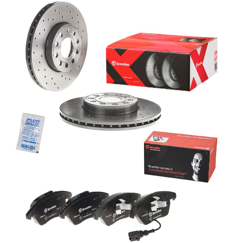 BREMBO Bremsbelagsatz, Scheibenbremse P 85 146 + Bremsscheibe 09.9145.1X