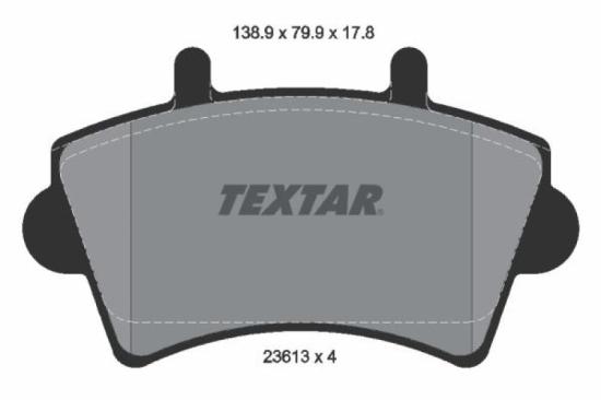 TEXTAR Bremsbelagsatz, Scheibenbremse 2361301 + Bremsscheibe 92115903 Bild TEXTAR Bremsbelagsatz, Scheibenbremse 2361301 + Bremsscheibe 92115903