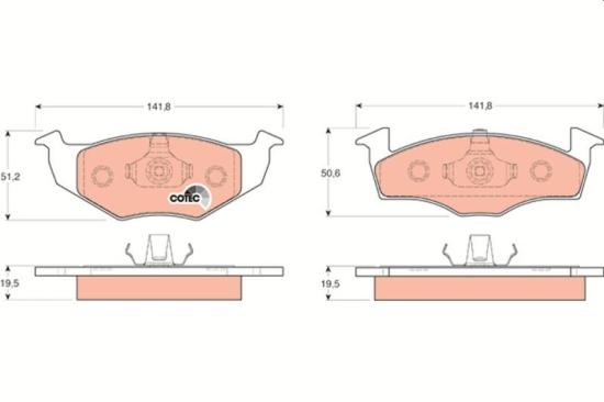 TRW Bremsbelagsatz, Scheibenbremse GDB1218 + Bremsscheibe DF1516 Bild TRW Bremsbelagsatz, Scheibenbremse GDB1218 + Bremsscheibe DF1516