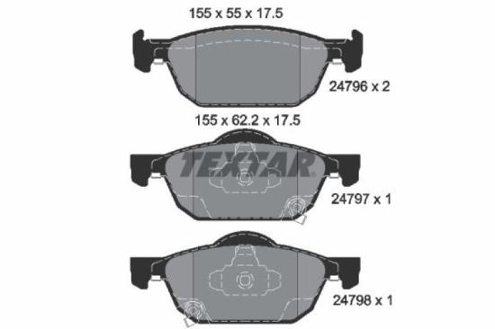 TEXTAR Bremsscheibe 92195000 + Bremsbelagsatz, Scheibenbremse 2479601 Bild TEXTAR Bremsscheibe 92195000 + Bremsbelagsatz, Scheibenbremse 2479601