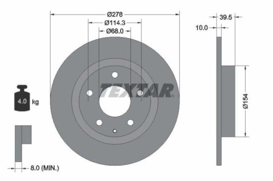 TEXTAR Bremsscheibe 92254703 + Bremsbelagsatz, Scheibenbremse 2234901 + Bremsscheibe 92257403 + Bremsbelagsatz, Scheibenbremse 2572501 Bild TEXTAR Bremsscheibe 92254703 + Bremsbelagsatz, Scheibenbremse 2234901 + Bremsscheibe 92257403 + Bremsbelagsatz, Scheibenbremse 2572501