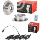 BREMBO Warnkontakt, Bremsbelagverschleiß A 00 215 + Bremsscheibe 08.9504.10 + Bremsbelagsatz, Scheibenbremse P 06 009