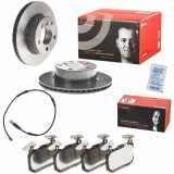 BREMBO Bremsbelagsatz, Scheibenbremse P 06 088 + Bremsscheibe 09.9750.21 + Warnkontakt, Bremsbelagverschleiß A 00 473