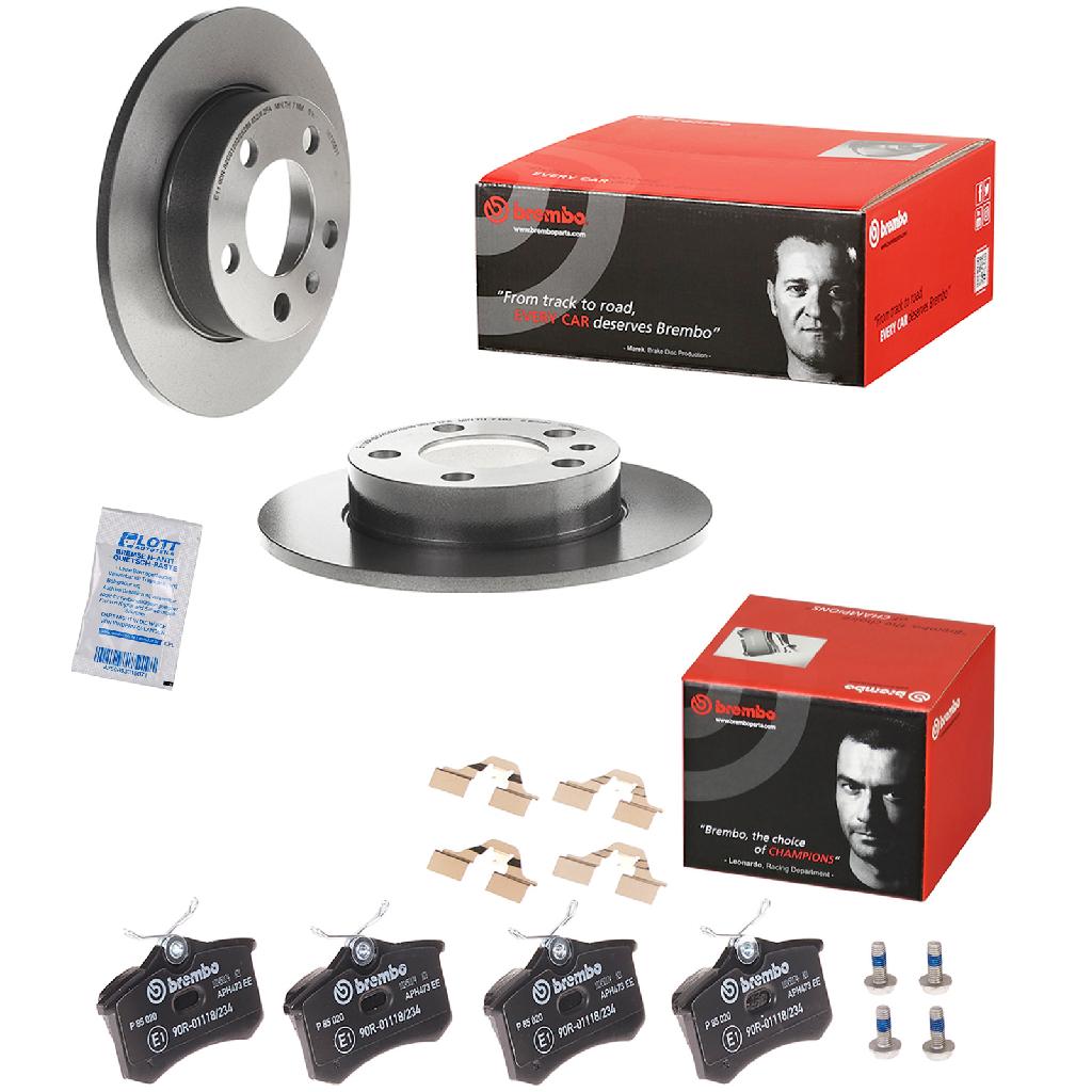 BREMBO Bremsbelagsatz, Scheibenbremse P 85 020 + Bremsscheibe 08.7165.11