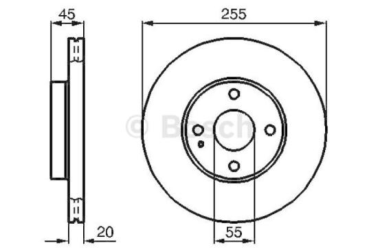 BOSCH Bremsbelagsatz, Scheibenbremse 0 986 494 655 + Bremsscheibe 0 986 478 996 Bild BOSCH Bremsbelagsatz, Scheibenbremse 0 986 494 655 + Bremsscheibe 0 986 478 996