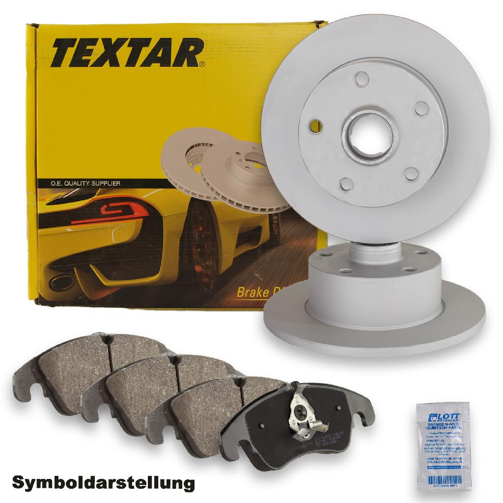 TEXTAR Bremsbelagsatz, Scheibenbremse 2442102 + Bremsscheibe 92222903