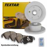 TEXTAR Bremsbelagsatz, Scheibenbremse 2442102 + Bremsscheibe 92222903