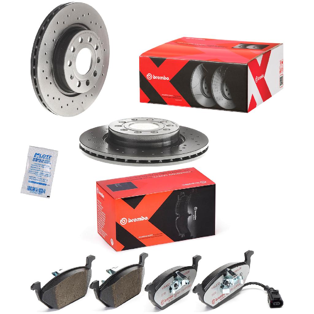 BREMBO Bremsscheibe 09.9167.1X + Bremsbelagsatz, Scheibenbremse P 85 072X