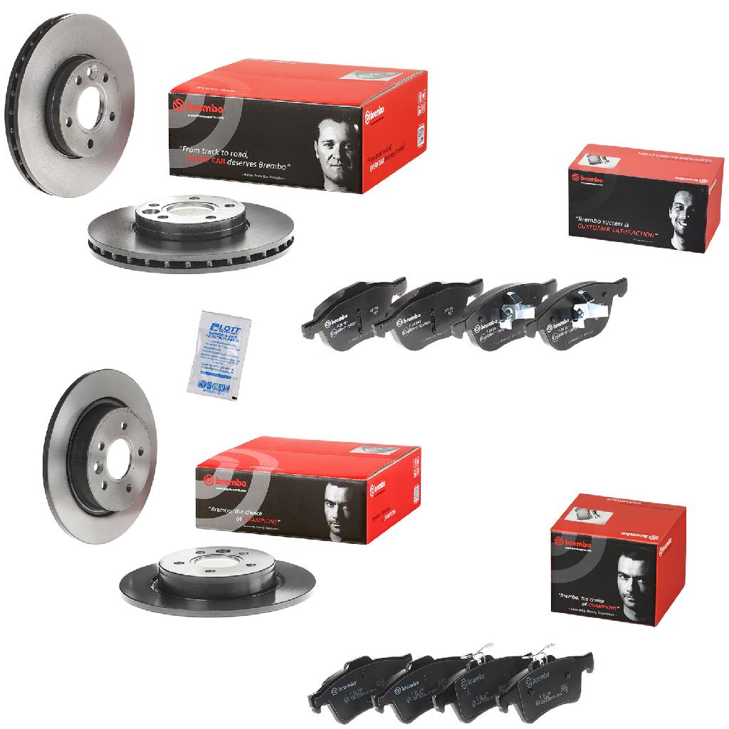 BREMBO Bremsbelagsatz, Scheibenbremse P 24 148 + Bremsbelagsatz, Scheibenbremse P 24 061 + Bremsscheibe 08.9975.11 + Bremsscheibe 09.A905.11