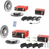 BREMBO Bremsscheibe 09.A820.11 + Bremsscheibe 08.A759.11 + Bremsbelagsatz, Scheibenbremse P 85 099 + Bremsbelagsatz, Scheibenbremse P 85 113