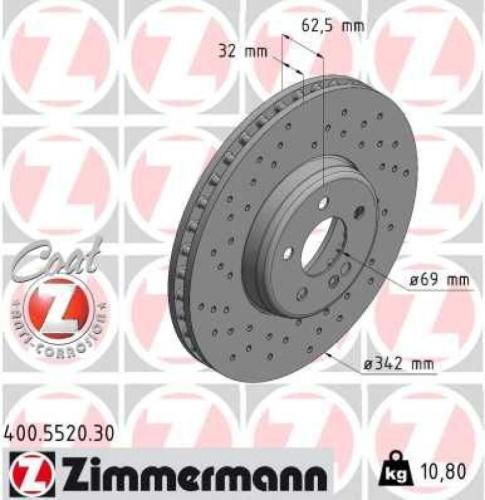 ZIMMERMANN Bremsscheibe 400.5520.30 + Bremsbelagsatz, Scheibenbremse 22586.180.1 BREMBO Warnkontakt, Bremsbelagverschleiß A 00 353 Bild ZIMMERMANN Bremsscheibe 400.5520.30 + Bremsbelagsatz, Scheibenbremse 22586.180.1 BREMBO Warnkontakt, Bremsbelagverschleiß A 00 353