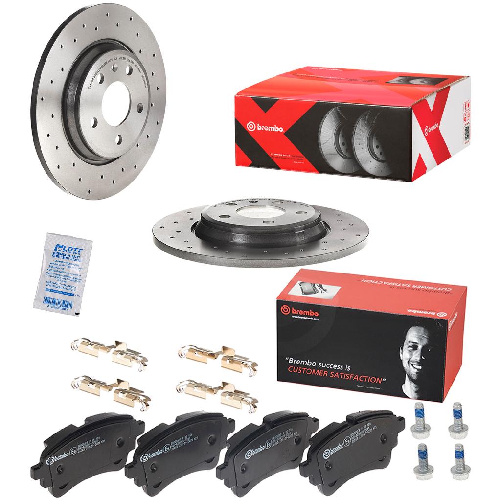 BREMBO Bremsbelagsatz, Scheibenbremse P 85 186 + Bremsscheibe 08.D060.1X