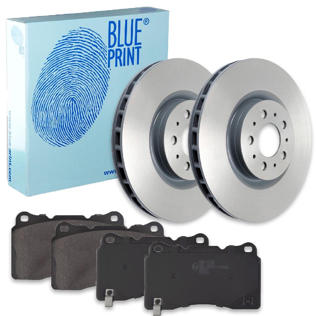 BLUE PRINT Bremsbelagsatz, Scheibenbremse ADA104282 + Bremsscheibe ADBP430039