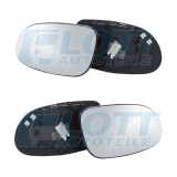 JOHNS Spiegelglas, Außenspiegel 50 51 38-80 + Spiegelglas, Außenspiegel 50 51 37-80