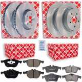 FEBI BILSTEIN Bremsscheibe 43887 + Bremsbelagsatz, Scheibenbremse 16718 + Bremsscheibe 43870 + Bremsbelagsatz, Scheibenbremse 116224