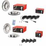 BREMBO Bremsbelagsatz, Scheibenbremse P 85 018 + Bremsscheibe 08.5213.10 + Bremsscheibe 09.5724.10 + Bremsbelagsatz, Scheibenbremse P 85 013