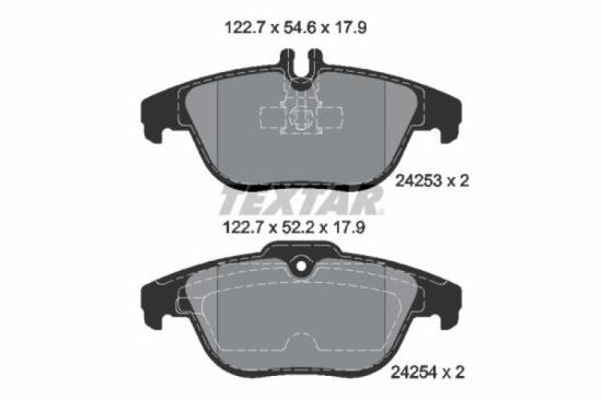 TEXTAR Bremsbelagsatz, Scheibenbremse 2425301 + Bremsscheibe 92163303 Bild TEXTAR Bremsbelagsatz, Scheibenbremse 2425301 + Bremsscheibe 92163303