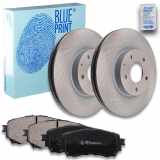 BLUE PRINT Bremsscheibe ADM543123 + Bremsbelagsatz, Scheibenbremse ADM542106