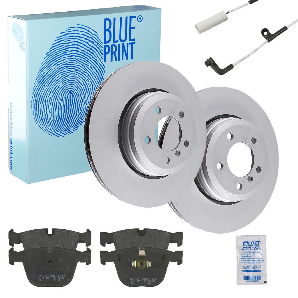 FEBI BILSTEIN Warnkontakt, Bremsbelagverschleiß 23123 BLUE PRINT Bremsscheibe ADB1143105 + Bremsbelagsatz, Scheibenbremse ADB114201