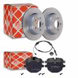 FEBI BILSTEIN Warnkontakt, Bremsbelagverschleiß 39141 + Bremsscheibe 104804 + Bremsbelagsatz, Scheibenbremse 116029