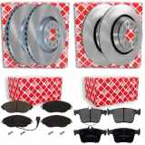 FEBI BILSTEIN Bremsscheibe 24386 + Bremsbelagsatz, Scheibenbremse 16868 + Bremsscheibe 39129 + Bremsbelagsatz, Scheibenbremse 16995