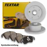 TEXTAR Bremsbelagsatz, Scheibenbremse 2442102 + Bremsscheibe 92222903