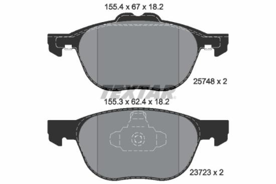 TEXTAR Bremsscheibe 92141300 + Bremsscheibe 92238903 + Bremsbelagsatz, Scheibenbremse 2521201 + Bremsbelagsatz, Scheibenbremse 2574801 Bild TEXTAR Bremsscheibe 92141300 + Bremsscheibe 92238903 + Bremsbelagsatz, Scheibenbremse 2521201 + Bremsbelagsatz, Scheibenbremse 2574801