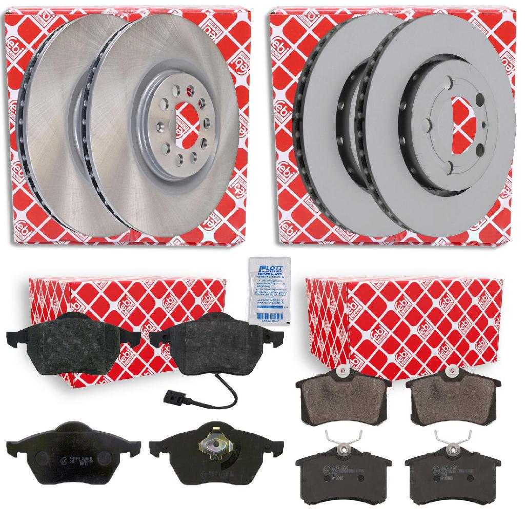FEBI BILSTEIN Bremsscheibe 19096 + Bremsbelagsatz, Scheibenbremse 16334 + Bremsscheibe 23560 + Bremsbelagsatz, Scheibenbremse 16488