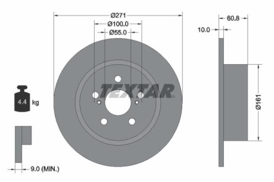 TEXTAR Bremsbelagsatz, Scheibenbremse 2196102 + Bremsscheibe 92142003 + Bremsbelagsatz, Scheibenbremse 2183301 + Bremsscheibe 92126503 Bild TEXTAR Bremsbelagsatz, Scheibenbremse 2196102 + Bremsscheibe 92142003 + Bremsbelagsatz, Scheibenbremse 2183301 + Bremsscheibe 92126503