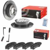 BREMBO Bremsbelagsatz, Scheibenbremse P 50 155 + Bremsscheibe 08.9509.11 + Warnkontakt, Bremsbelagverschleiß A 00 291