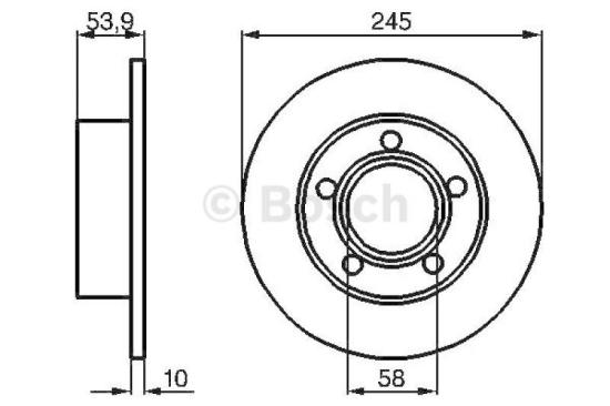 BOSCH Bremsscheibe 0 986 478 461 + Bremsbelagsatz, Scheibenbremse 0 986 494 596 Bild BOSCH Bremsscheibe 0 986 478 461 + Bremsbelagsatz, Scheibenbremse 0 986 494 596