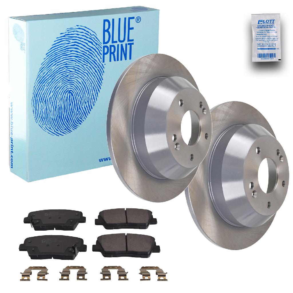 BLUE PRINT Bremsbelagsatz, Scheibenbremse ADG042126 + Bremsscheibe ADG043159