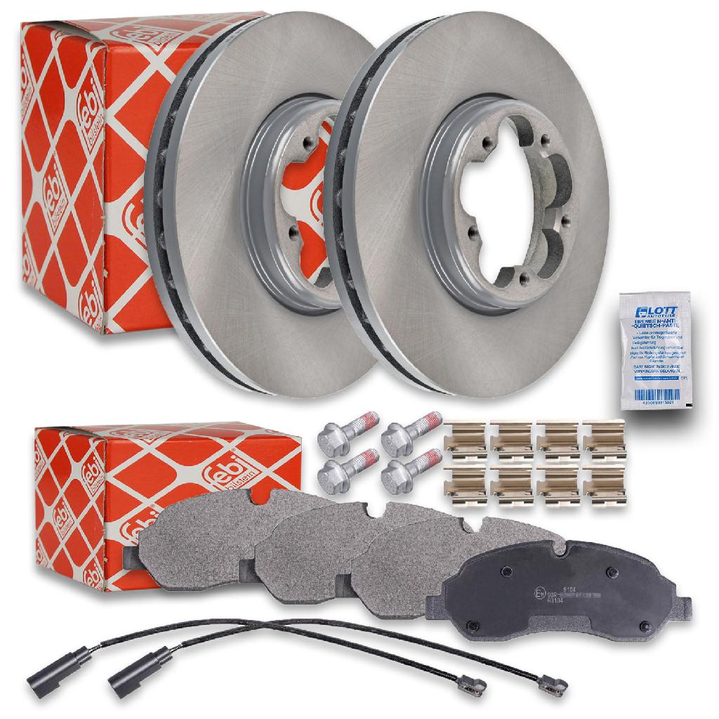 FEBI BILSTEIN Bremsbelagsatz, Scheibenbremse 16955 + Bremsscheibe 104495