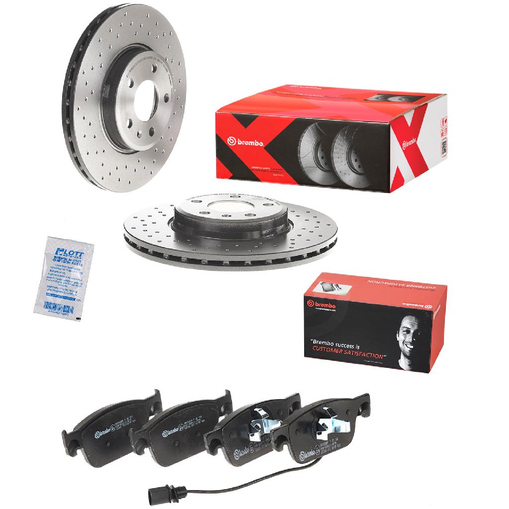 BREMBO Bremsscheibe 09.A820.1X + Bremsbelagsatz, Scheibenbremse P 85 153