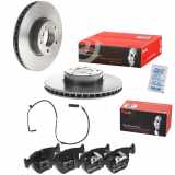 BREMBO Bremsscheibe 09.8961.21 + Warnkontakt, Bremsbelagverschleiß A 00 200 + Bremsbelagsatz, Scheibenbremse P 06 021