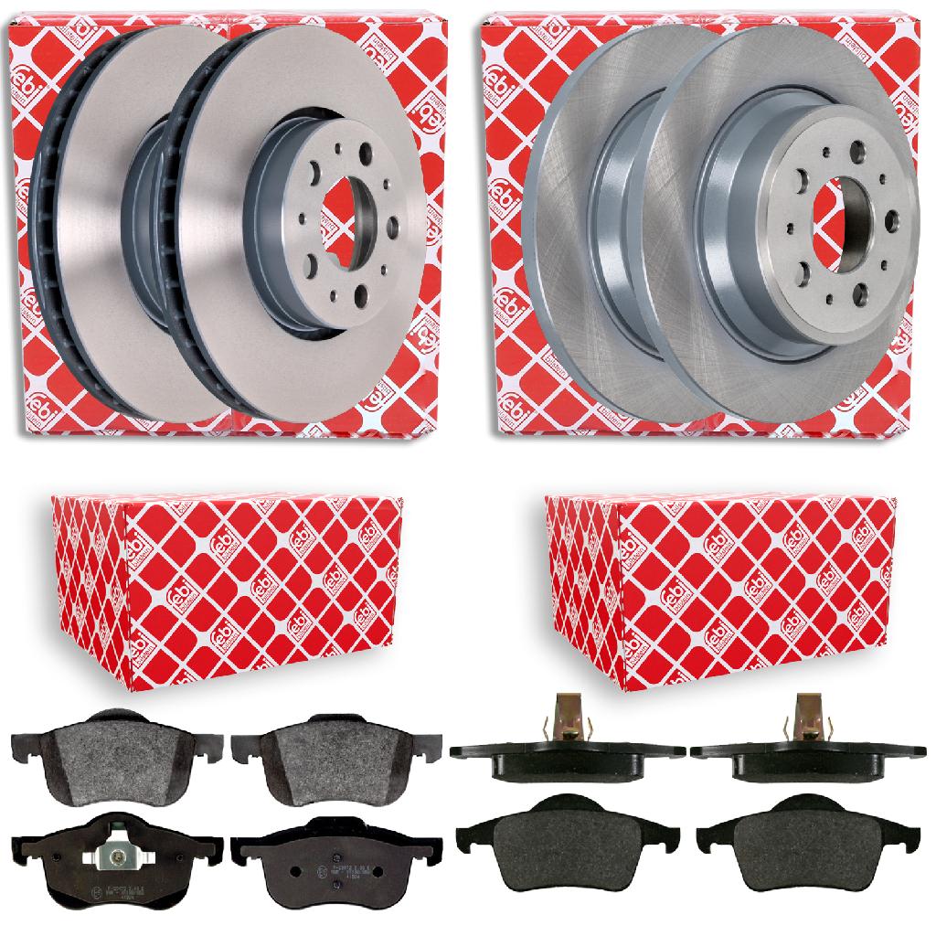 FEBI BILSTEIN Bremsscheibe 18051 + Bremsbelagsatz, Scheibenbremse 16359 + Bremsscheibe 18044 + Bremsbelagsatz, Scheibenbremse 16360
