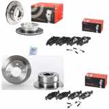 BREMBO Bremsbelagsatz, Scheibenbremse P 50 080 + Bremsbelagsatz, Scheibenbremse P 50 081 + Bremsscheibe 08.7724.10 + Bremsscheibe 09.9618.14