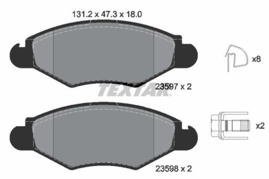 TEXTAR Bremsscheibe 92029803 + Bremsbelagsatz, Scheibenbremse 2359703 Bild TEXTAR Bremsscheibe 92029803 + Bremsbelagsatz, Scheibenbremse 2359703
