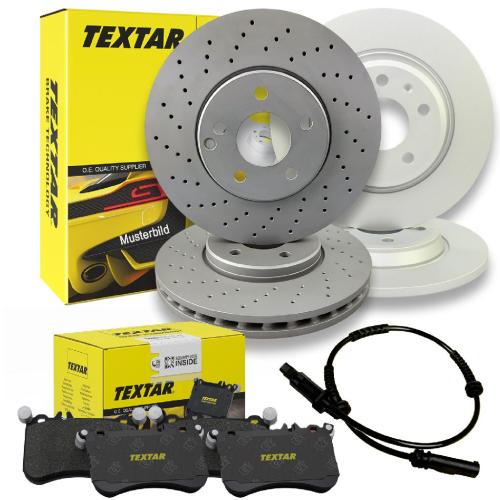 TEXTAR Bremsscheibe 92257505 + Bremsscheibe 92254903 + Warnkontakt, Bremsbelagverschleiß 98048700 + Bremsbelagsatz, Scheibenbremse 2486901 + Bremsbelagsatz, Scheibenbremse 2484801 Bild TEXTAR Bremsscheibe 92257505 + Bremsscheibe 92254903 + Warnkontakt, Bremsbelagverschleiß 98048700 + Bremsbelagsatz, Scheibenbremse 2486901 + Bremsbelagsatz, Scheibenbremse 2484801