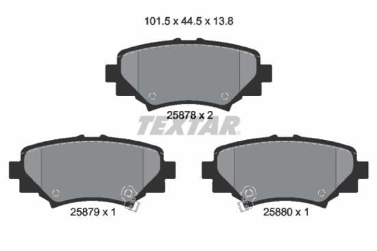 TEXTAR Bremsscheibe 92267603 + Bremsbelagsatz, Scheibenbremse 2587501 + Bremsscheibe 92267703 + Bremsbelagsatz, Scheibenbremse 2587801 Bild TEXTAR Bremsscheibe 92267603 + Bremsbelagsatz, Scheibenbremse 2587501 + Bremsscheibe 92267703 + Bremsbelagsatz, Scheibenbremse 2587801