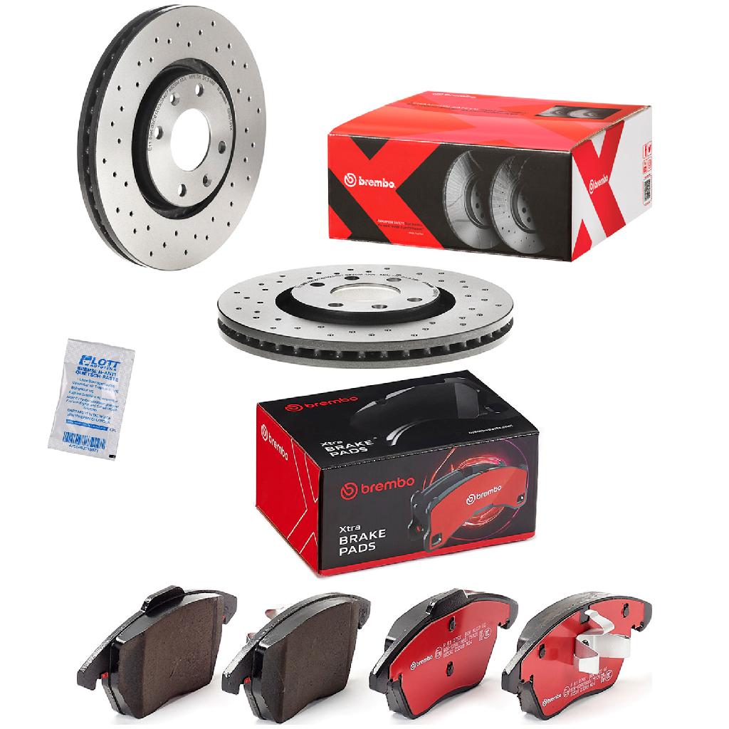 BREMBO Bremsscheibe 09.9619.1X + Bremsbelagsatz, Scheibenbremse P 61 076X