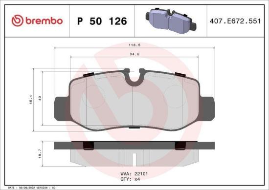BREMBO Warnkontakt, Bremsbelagverschleiß A 00 287 + Bremsbelagsatz, Scheibenbremse P 50 126 + Bremsscheibe 08.C065.11 Bild BREMBO Warnkontakt, Bremsbelagverschleiß A 00 287 + Bremsbelagsatz, Scheibenbremse P 50 126 + Bremsscheibe 08.C065.11