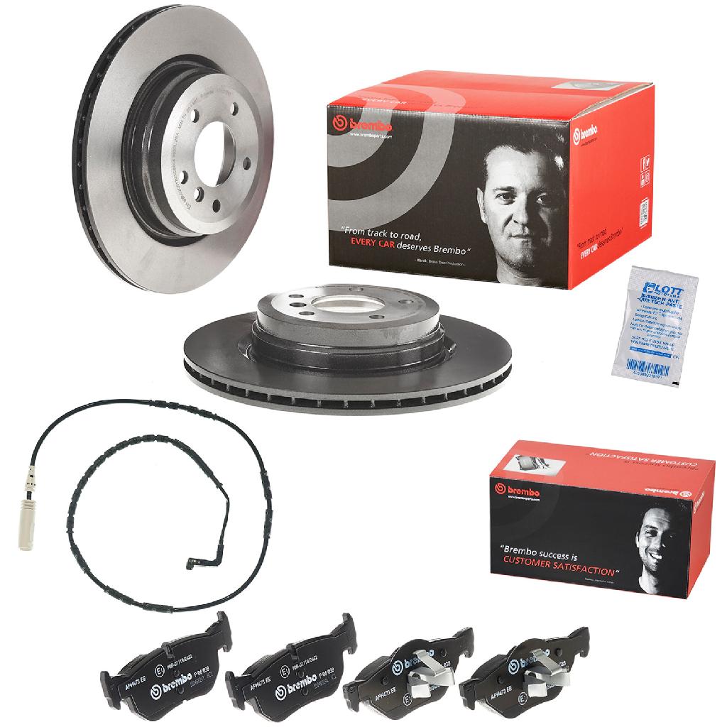 BREMBO Bremsscheibe 09.A270.11 + Warnkontakt, Bremsbelagverschleiß A 00 212 + Bremsbelagsatz, Scheibenbremse P 06 038