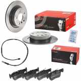 BREMBO Warnkontakt, Bremsbelagverschleiß A 00 520 + Bremsbelagsatz, Scheibenbremse P 06 094 + Bremsscheibe 08.C352.21