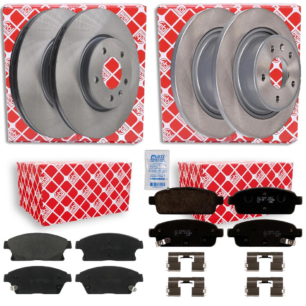 FEBI BILSTEIN Bremsscheibe 39190 + Bremsbelagsatz, Scheibenbremse 16894 + Bremsbelagsatz, Scheibenbremse 16788 + Bremsscheibe 39189