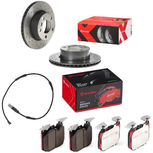 BREMBO Bremsscheibe 09.9750.2X + Warnkontakt, Bremsbelagverschleiß A 00 473 + Bremsbelagsatz, Scheibenbremse P 06 088X Bild BREMBO Bremsscheibe 09.9750.2X + Warnkontakt, Bremsbelagverschleiß A 00 473 + Bremsbelagsatz, Scheibenbremse P 06 088X