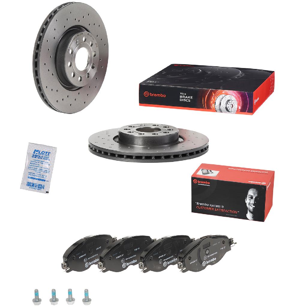 BREMBO Bremsbelagsatz, Scheibenbremse P 85 147 + Bremsscheibe 09.9772.1X