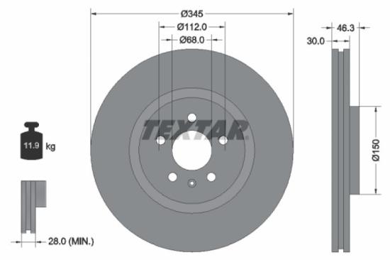 TEXTAR Bremsbelagsatz, Scheibenbremse 2395001 + Bremsscheibe 92137103 + Bremsscheibe 92143903 + Bremsbelagsatz, Scheibenbremse 2332601 Bild TEXTAR Bremsbelagsatz, Scheibenbremse 2395001 + Bremsscheibe 92137103 + Bremsscheibe 92143903 + Bremsbelagsatz, Scheibenbremse 2332601
